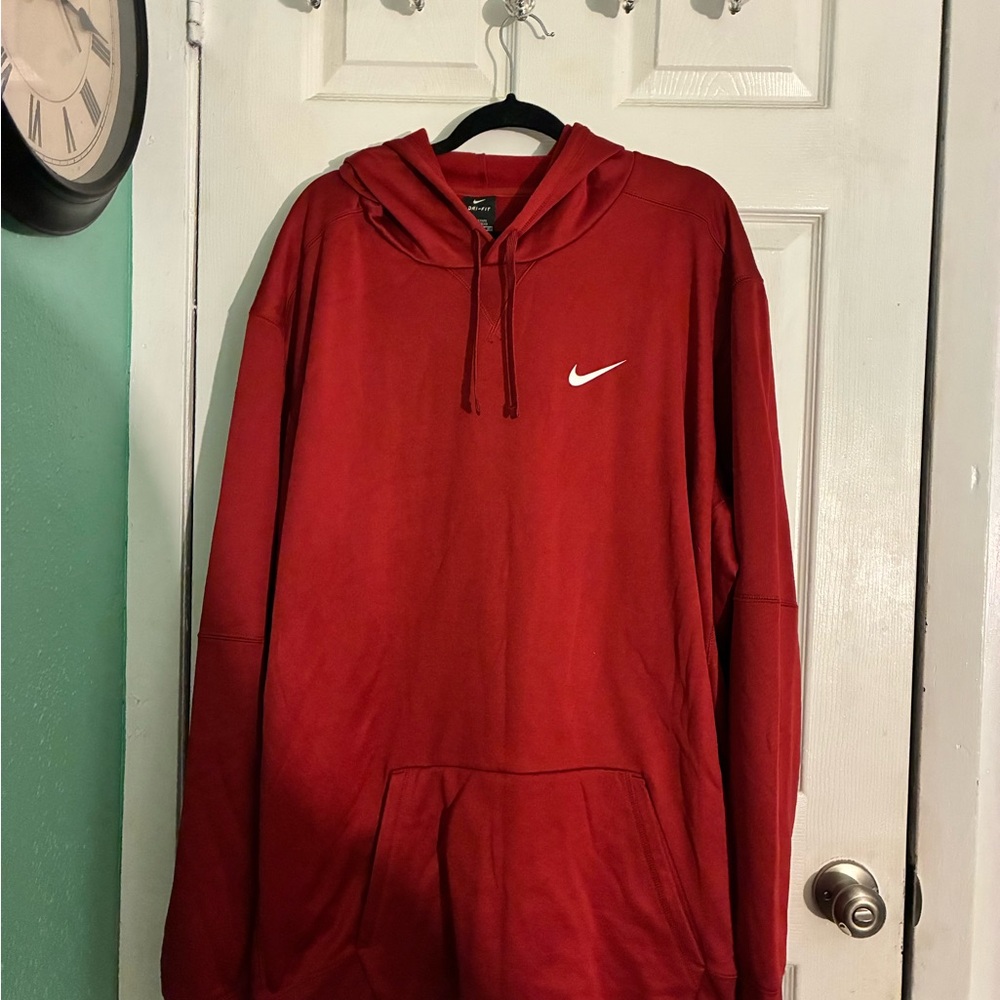 Nike men’s dri fit maroon red hoodie 4x